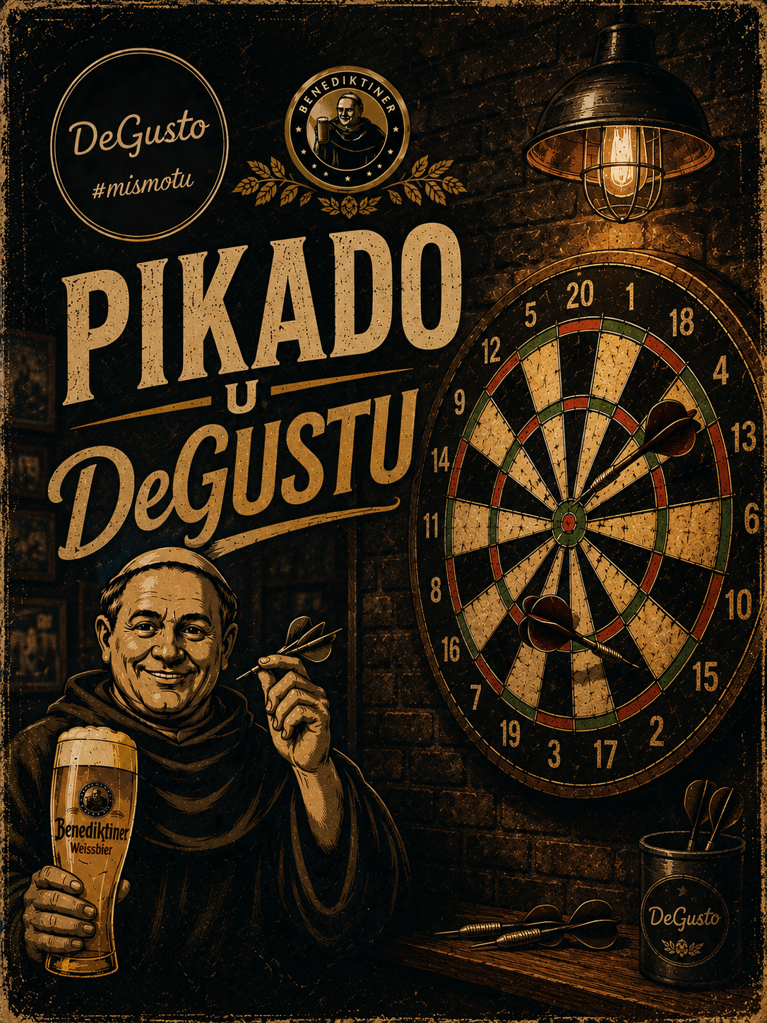 Plakat: Pikado u DeGustu — Caffe bar De Gusto, Vrapče
